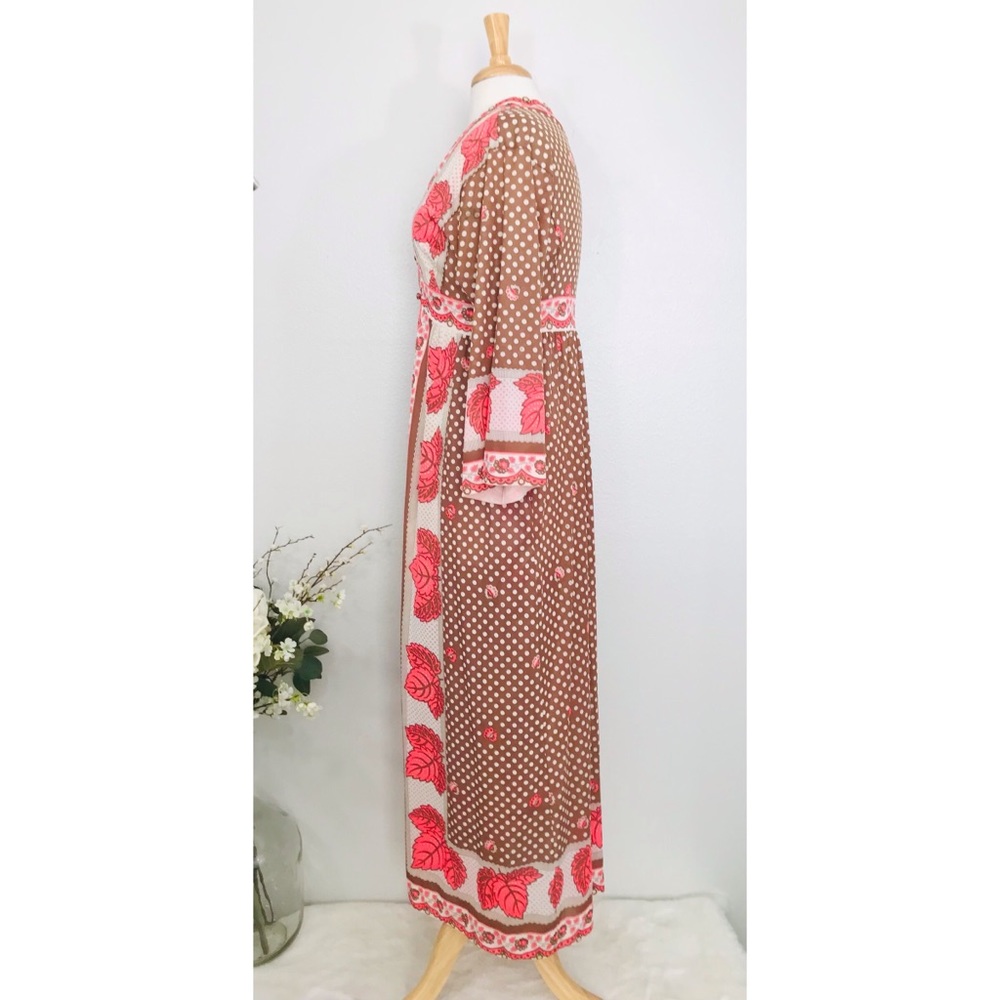 Emilio Pucci Brown and Pink Floral Long Robe - Picture 5 of 14